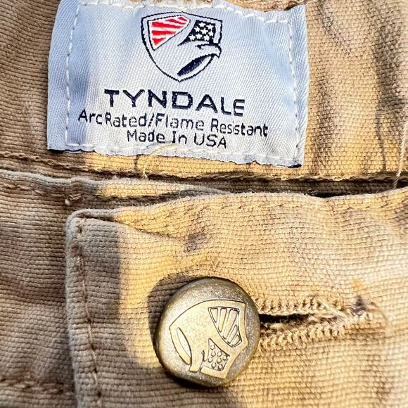 Tyndale FRMC Utility Pant Men 36W 31L see note Tan Flame Resistant Electric Cat2 - Picture 3 of 16